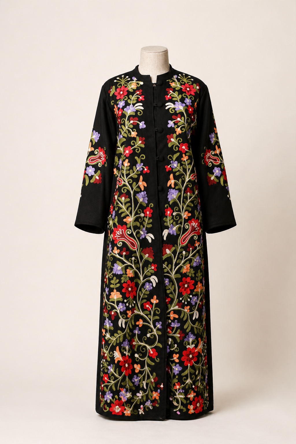 Floral Aghabānī Coat