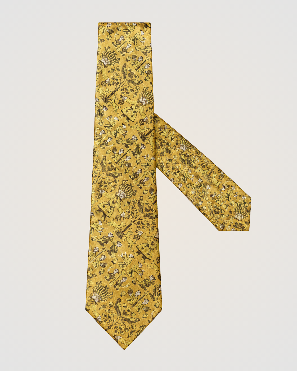 Natural Silk Brocade Tie ( Chinoiserie  )
