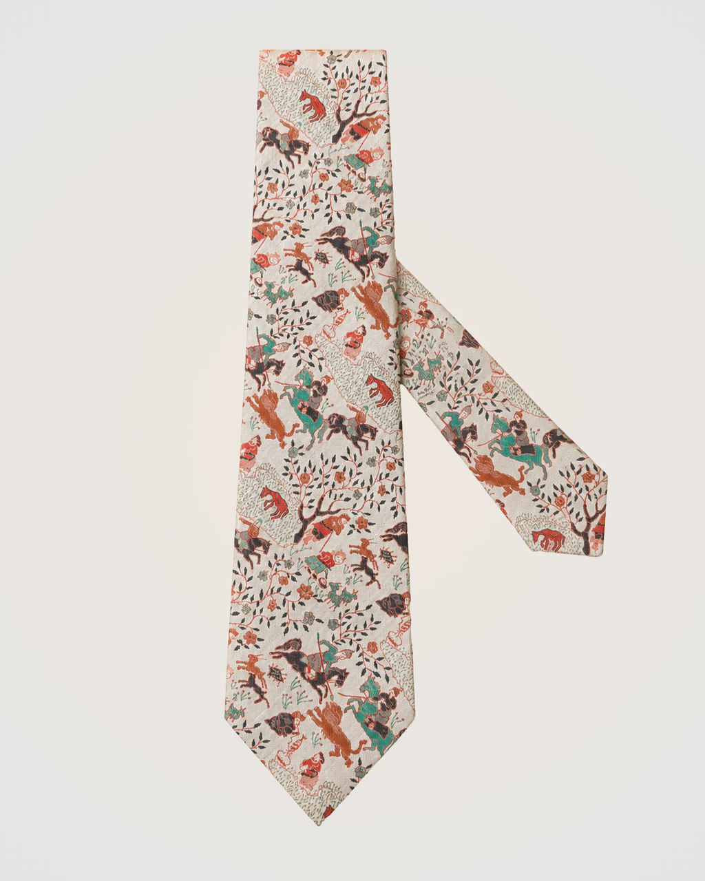 Natural Silk Brocade Tie ( Chinoiserie  )