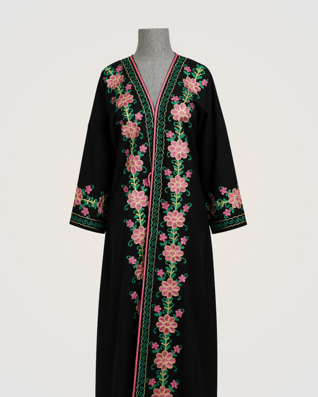 Floral Abaya ( Black )