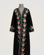 Floral Abaya ( Black )