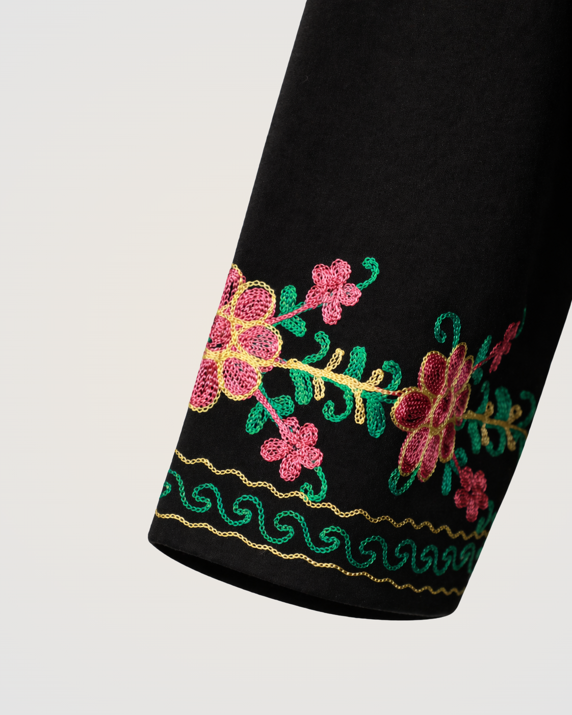 Floral Abaya ( Black )