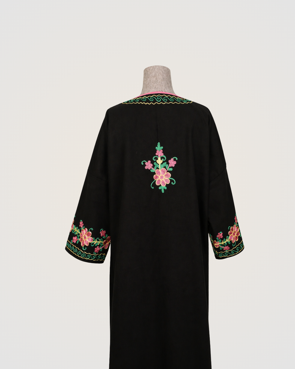 Floral Abaya ( Black )