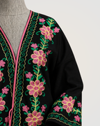 Floral Abaya ( Black )