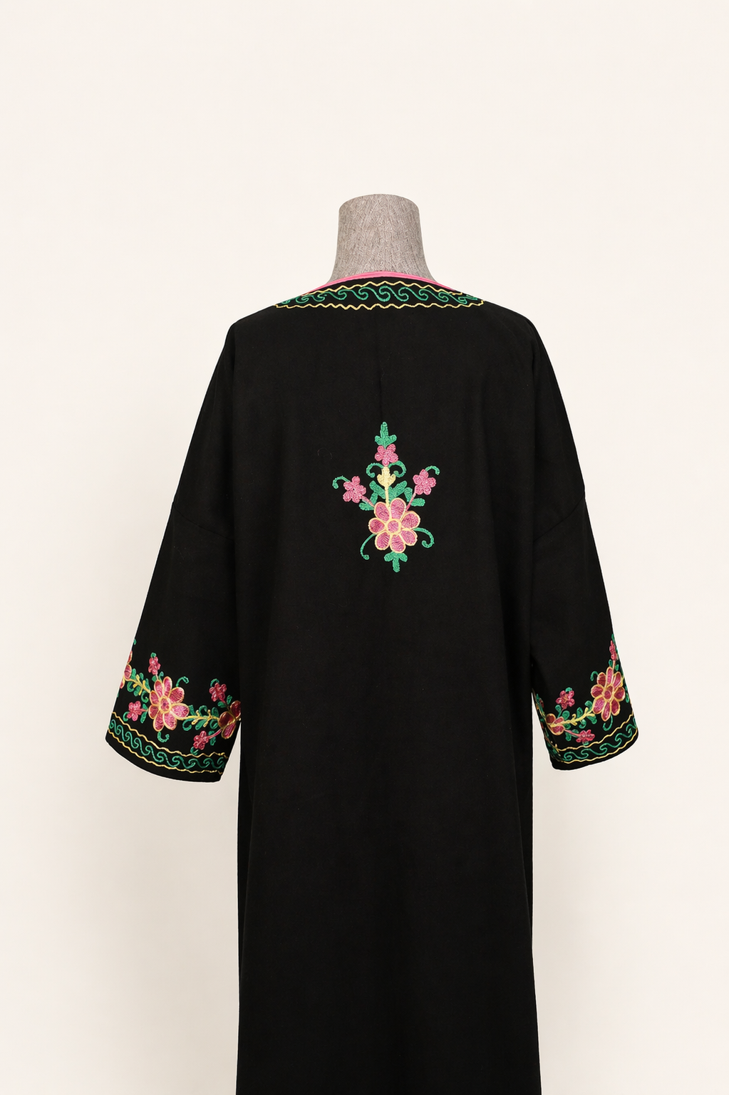 Black Floral Abaya