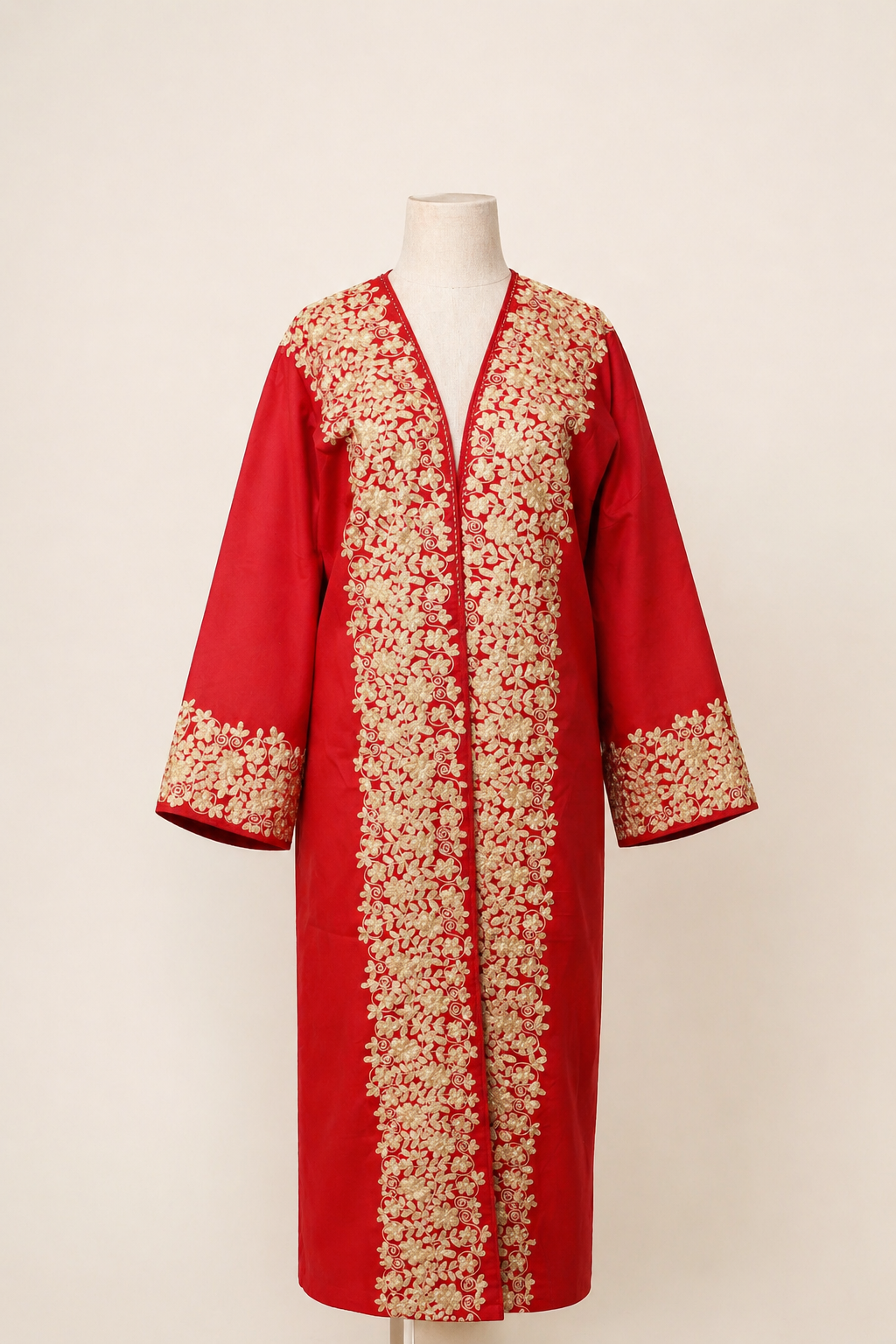Red Golden Aghabānī Abaya