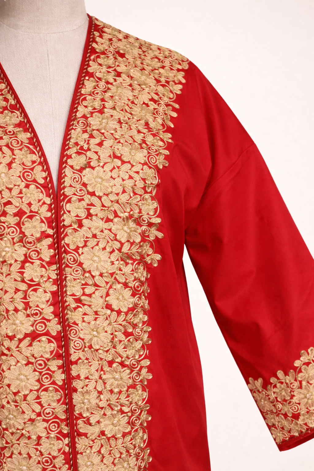 Red Golden Aghabānī Abaya