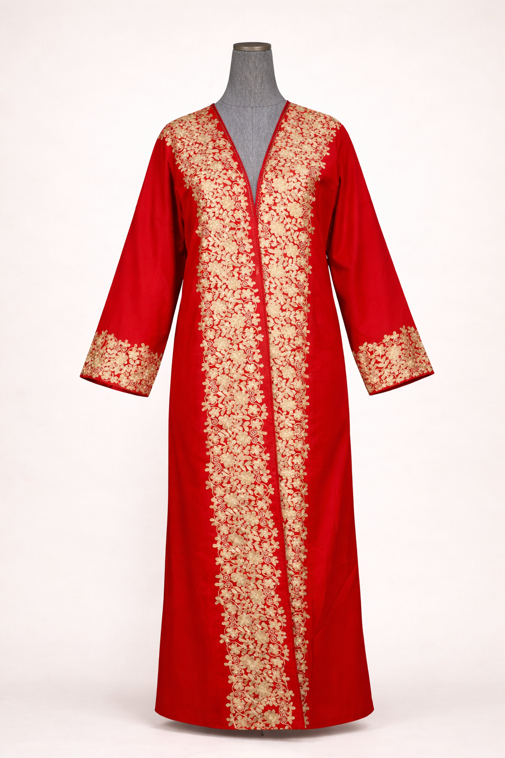 Red Golden Aghabānī Abaya