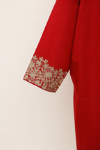 Red Golden Aghabānī Abaya