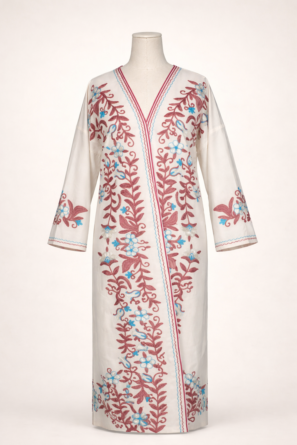 Floral White Aghabānī Abaya