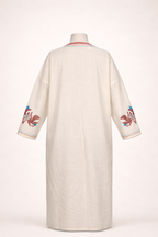 Floral White Aghabānī Abaya